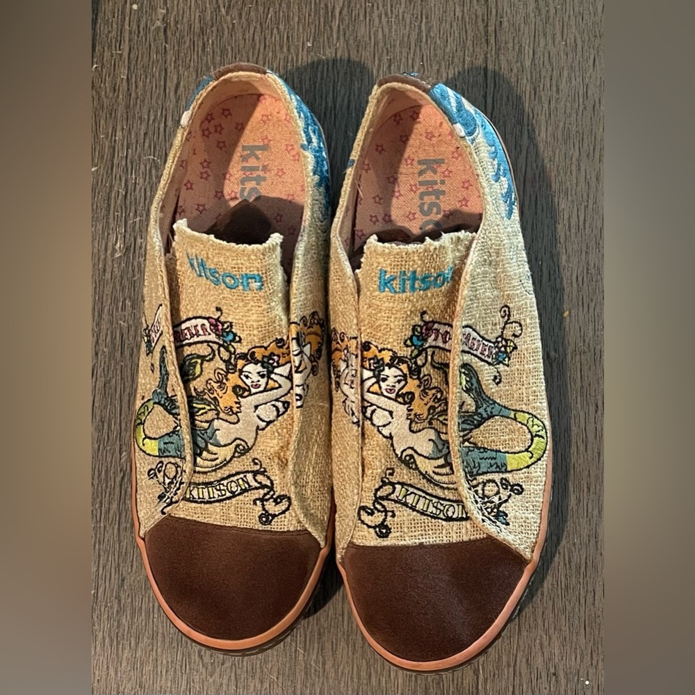 LA KITSON Mermaid Canvas Sneakers